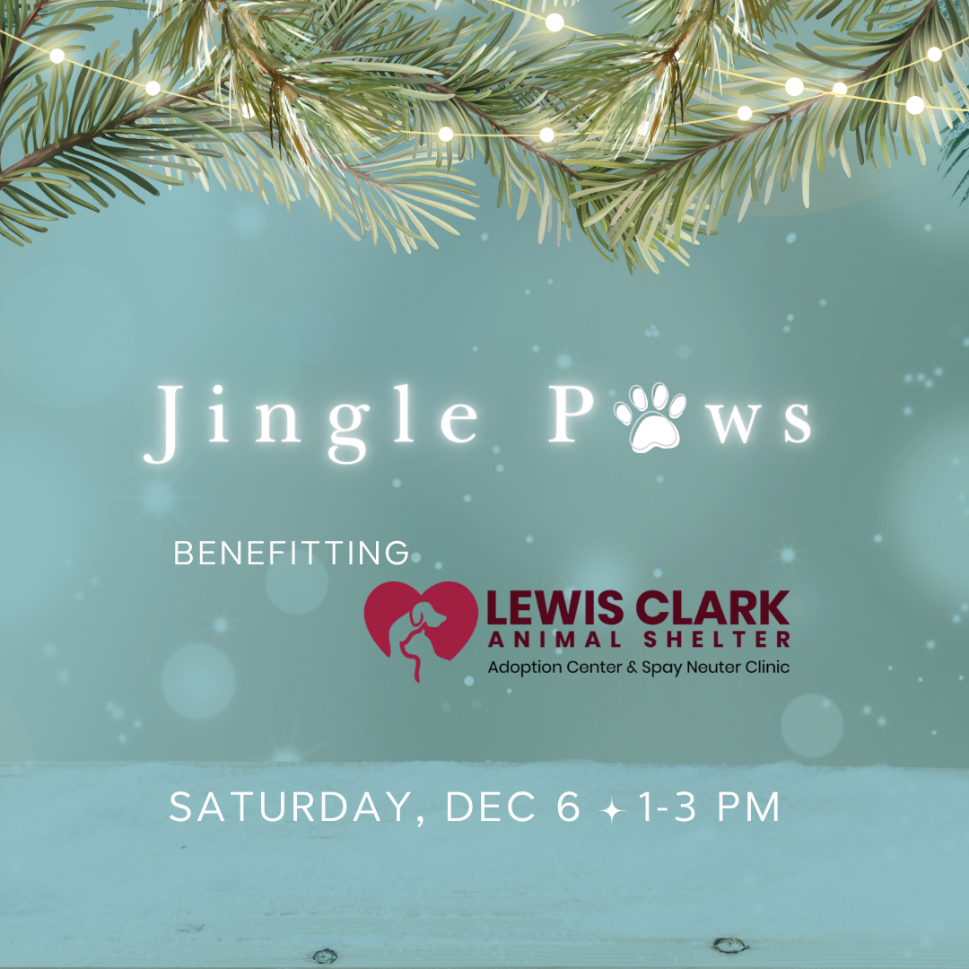 Jingle Paws Pictures with Santa Event at Royal Plaza of Olympus Retirement Living in Lewiston, ID benefitting the Lewis Clark Animal Shelter Saturday Dec 6 2025