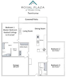 Twinhome Floorplan at Royal Plaza Living